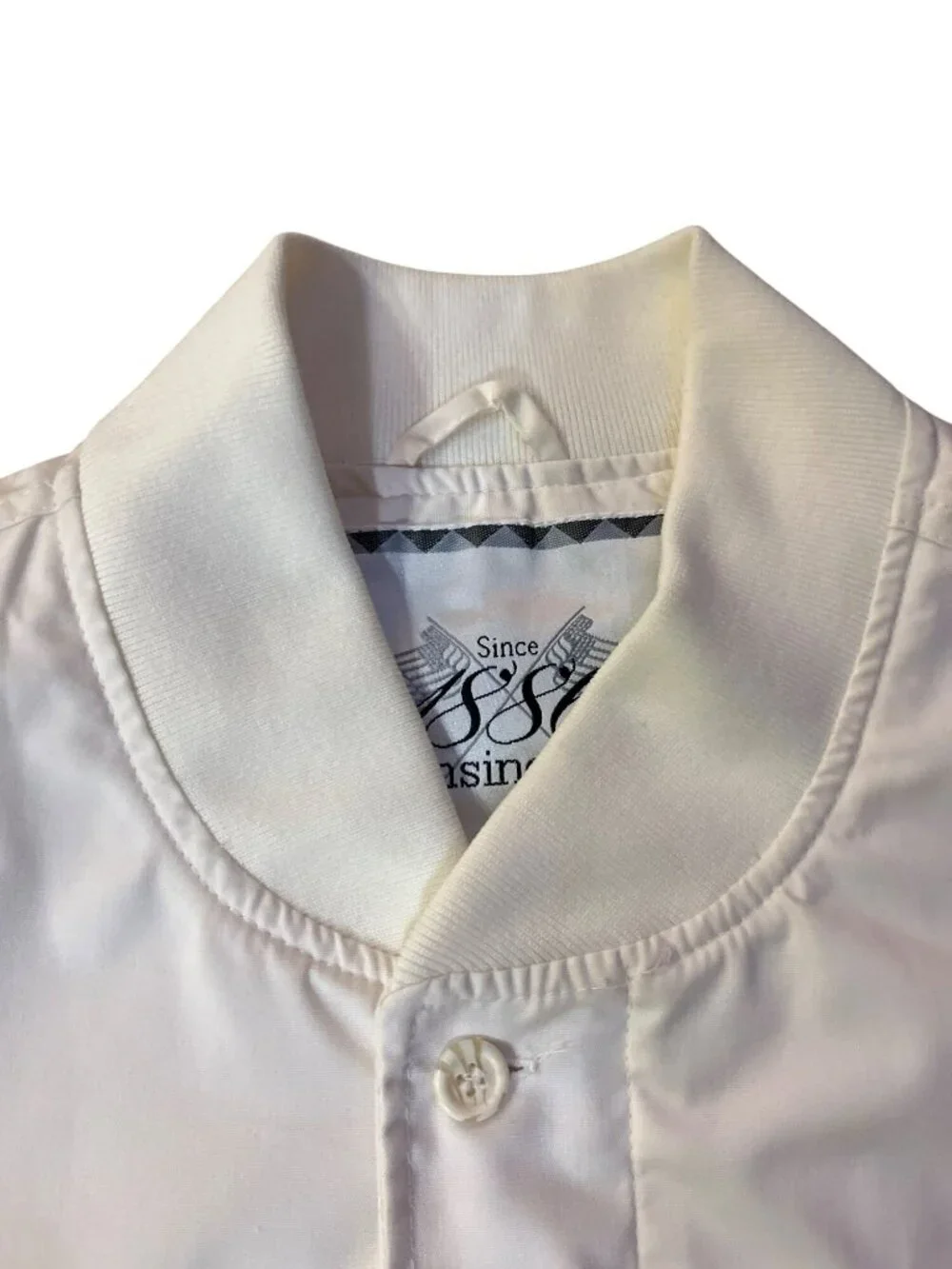 Vintage Munsingwear Bomber Jacket Mens M Cream Used